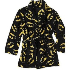 Batman Plush Bathrobe Bath Robe Pajama Boy Size 8