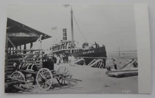 Steamship Steamer COLONIA real photo postcard RPPC