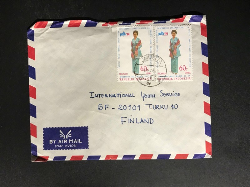 Indonesia #780//B242 Cover to Finland 1970-1999 Cover #864