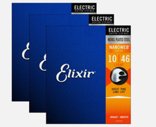 *3 SETS ELIXIR NANOWEB 12052 NICKEL PLATED EL...