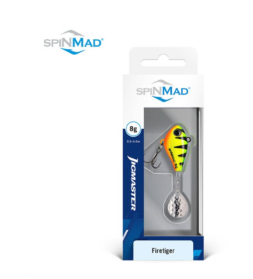 SpinMad Lieblingsköder Jigmaster Jigspinner Firetiger 8,12,16,24g Spinner Barsch