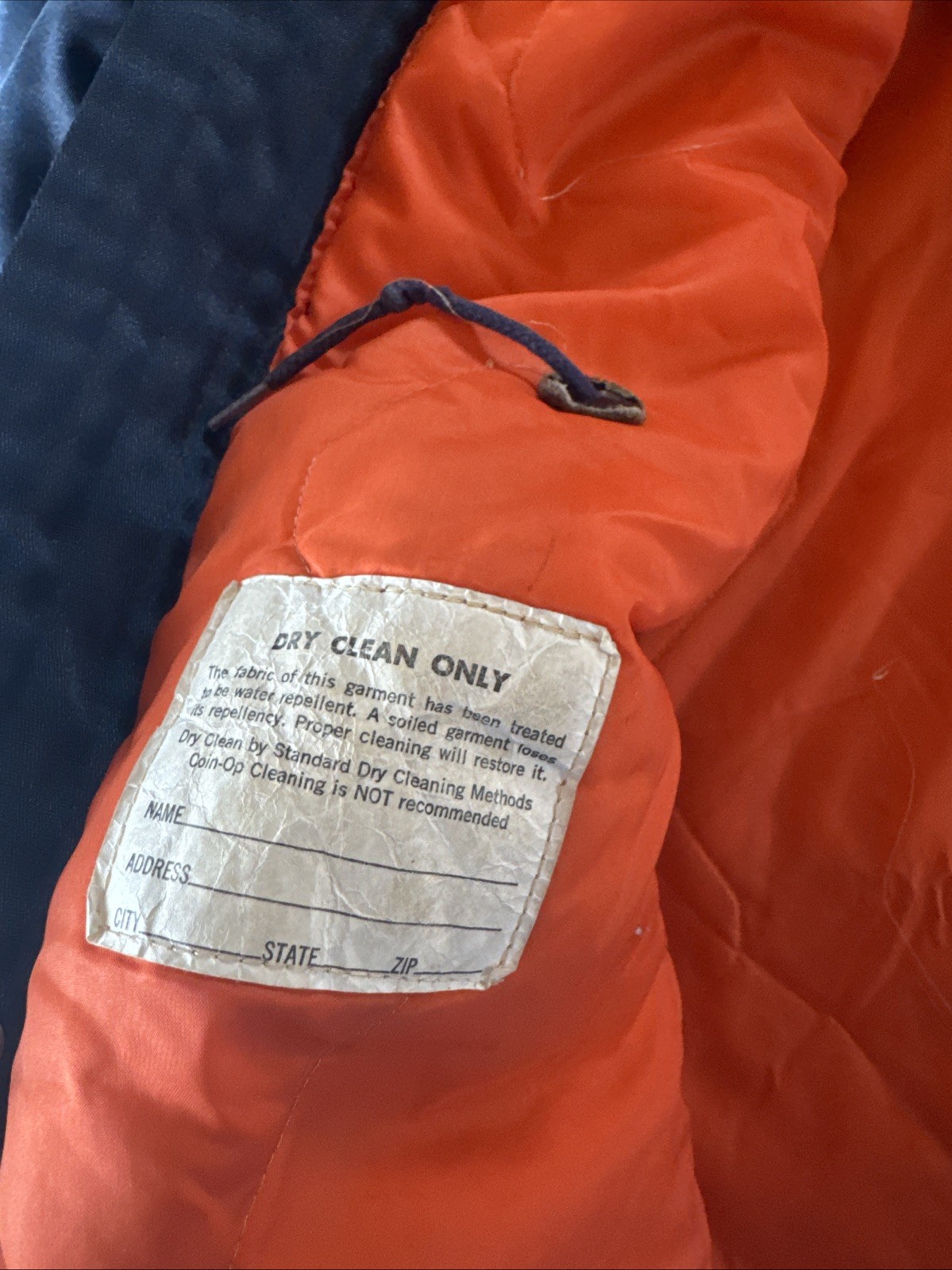 Vintage Golden Fleece Parka Work Coat 44 Quilt Lined Navy Fur Trim On Hood thumbnail 10