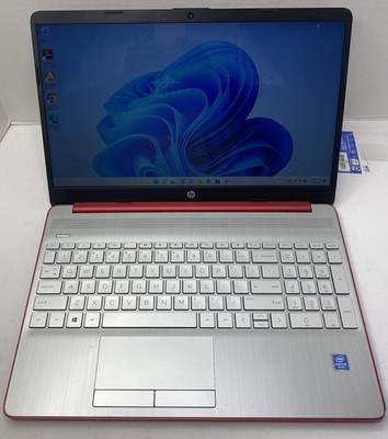 HP 15-dw0083wm 15.6'' Pentium N5030 4GB 500GB HDD Win11 Pro Red Laptop