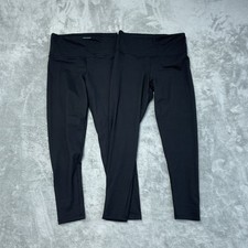 Felina Womens M Leggings Black Polyester Spandex e0430