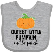 Inktastic Cutest Little Pumpkin In The Patch Halloween Baby Bib Holiday Boy Girl