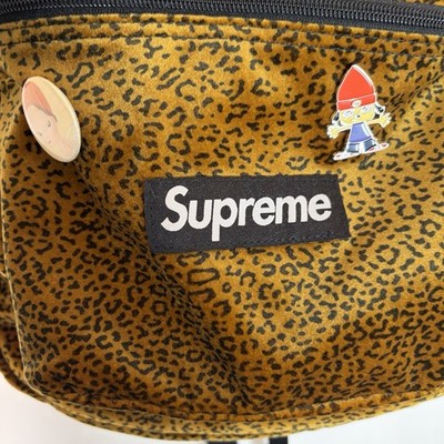 Supreme Velvet Cheetah Leopard Print Backpack Used Skateboard