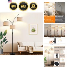Dimmable Floor Lamp - 3 Lights Arc Floor Lamps for Living Room, 1000LM Modern...