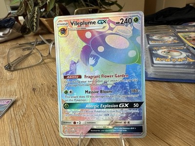 Vileplume GX 250/236 Cosmic Eclipse Rainbow Secret Holo Rare Full