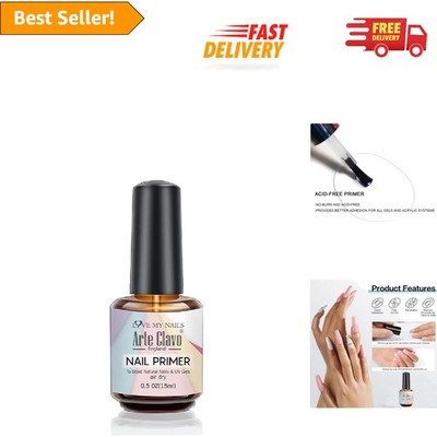 Quick Dry 15ml Nail Primer - Long-Lasting, Non-Toxic Formula for All Nail Types