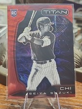 2022 Panini Chronicles -Titan #4 Seiya Suzuki /199 Ruby Wave Prizm 