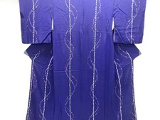 7687718: JAPANESE KIMONO / ANTIQUE KIMONO / SILK / KINSHA / ABSTRACT PATTERN