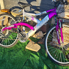 Splice 26 Mountain Bike 26in Full Suspension V-Brakes Derailleur Purple/Silver