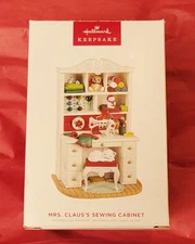 2022 HALLMARK Keepsake MRS. CLAUS'S SEWING CABINET Ornament SIGNED BY 2 ARTISTS