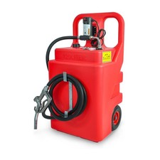 32 Gallon Portable Fuel Tank 120L with 12V Diesel Pump 13ft Delivery Hose
