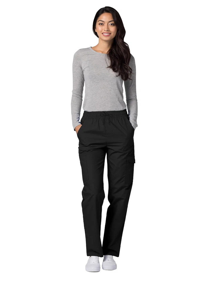 Adar Women Doctor Nurse Uniform Natural-Rise Multi Pocket Cargo Tapered Leg Pant - Image 4 of 4