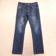 Lee Boys Skinny Fit Straight Leg Jeans Sz.16 Blue/Adjustable Waist 28" Inseam