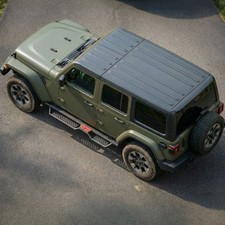 Running Boards with Two Stairs Design All-Steel Build, Bolt-on Side Steps Compat