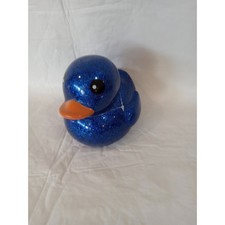 Sparkly Blue Glitter Rubber Duck Bath Toy Novelty Fun Home Decor