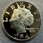 2003 Norfed $10 American Liberty 1 Oz .999 Silver Round