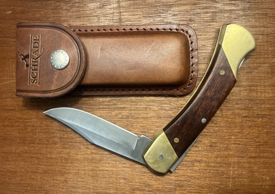 Navaja de Bolsillo Schrade+ U.S.A. Tío Henry LB7 De Colección 5 Con Nueva Funda Schrade Foto 3 de 4