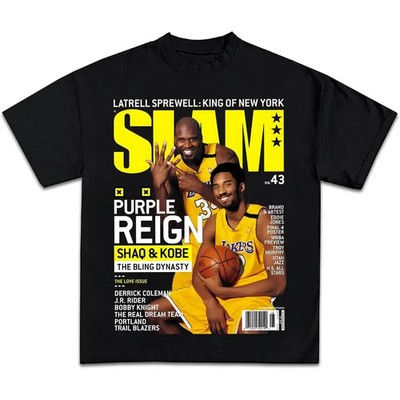 Slam MS & KB Casual Graphic Print Short Sleeve Crew Neck Men's T-Shirt