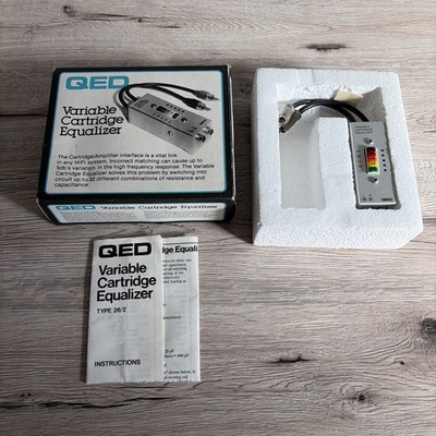 RARE BOXED NOS Vintage QED Variable Moving Coil Cartridge Equalizer - TYPE 26/2