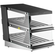 24" Full Service Slanted 2-Shelf Countertop Heated Display Merchandiser - 120V