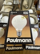 RARITÄT 2x Paulmann Globe E27 40W G95 240V Soft opal  Globel Art.-Nr.: 101.401