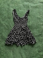 Urban Outfitters black floral babydoll dress XS