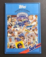 1987 Topps Baseball Cards Los Angeles Dodgers Surf 25th Anniversary Book