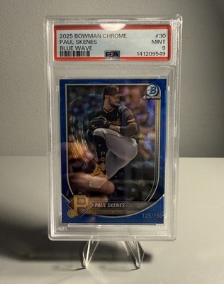 2025 Bowman Chrome - Paul Skenes Blue Wave /150 PSA 9