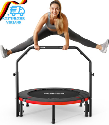 BCAN Trampolin Indoor, 102 Cm Jumping Trampolin Fitness, Faltbar, Tragfähigkeit