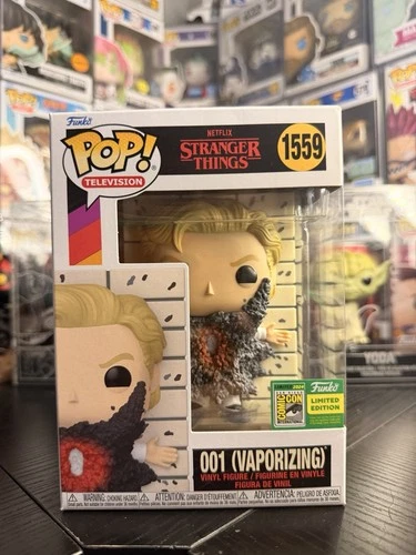 Funko Pop!Stranger Things 001 Vaporizing SDCC 2024  Sticker Exclusive +Protector