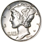 1945-S Mercury Dime - Micro 'S'