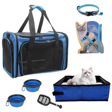 Cat Carrier Soft-Sided  Foldable Travel Litter Box for Cats, Fit 20Lbs Pets,...
