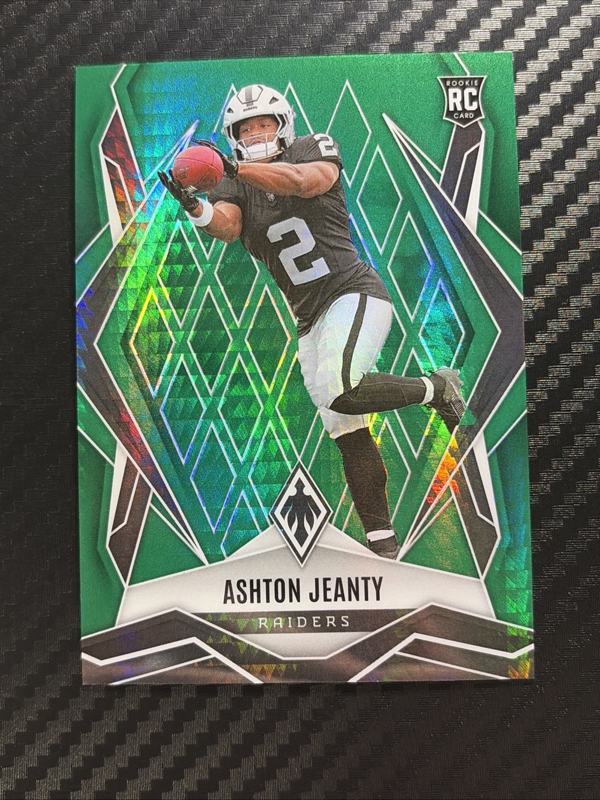 Ashton Jeanty 2025 Phoenix Football #158  Green Hyper Prizm /149 SSP