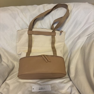 Hammitt Manhattan Beach Tan Canvas Purse Used Once Excellent Condition With Box