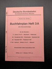 Buch Buchfahrplan Heft 3 A Deutsche Bundesbahn 1972 BD Münster Eisenbahn 