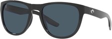 Costa Del Mar Irie Shiny Black / Gray Polarized Poly Lens. New in Box