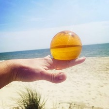 76mm Golden/Honey Color Acrylic Contact Juggling Ball - Approx. 3 inch