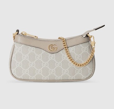 Ophidia leather Beige hand bag