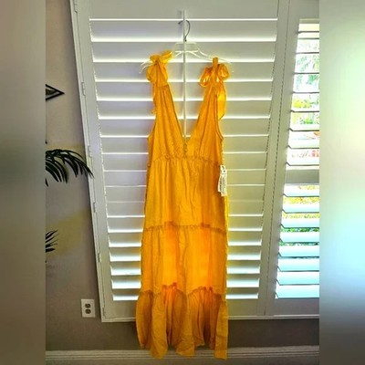 NWT Happy Nature Maxi Dress Yellow S