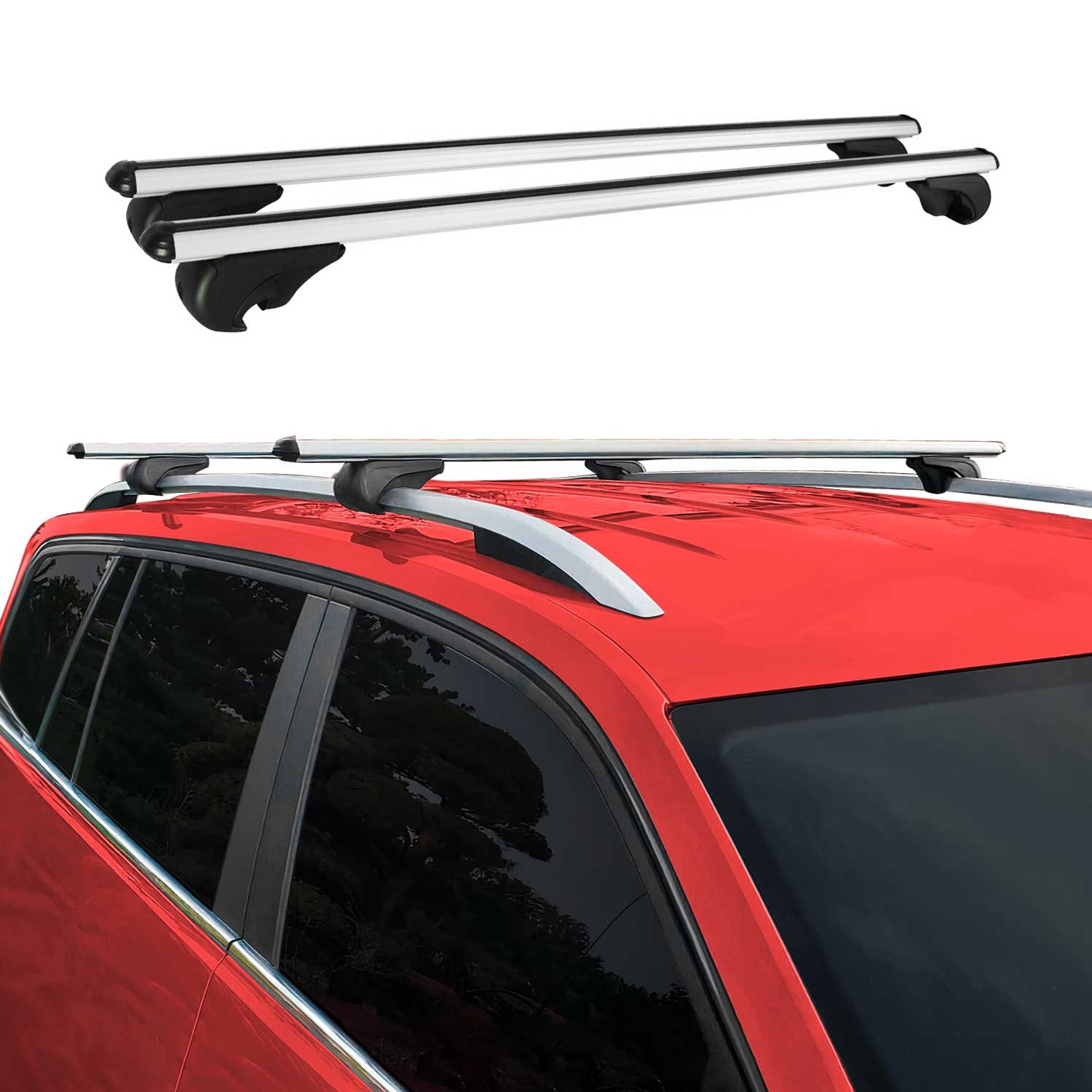 Barres de toit VW Caddy 2020-2026 : solution coffre plein en alu - 2