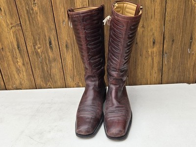 ウェスタンブーツ　acme 9D USA Vintage Acme Western Boots Mens Size 9 Brown Leather Square Toe