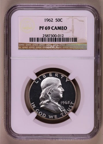 1962-P Franklin Half Dollar NGC PF69 Cameo ***RARE ORIGINAL CAMEO COIN***