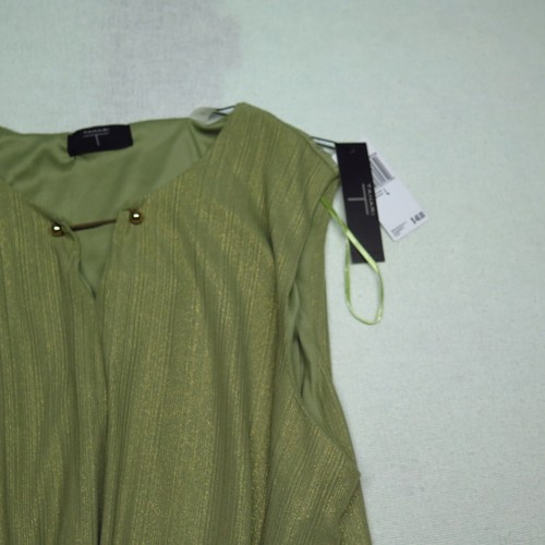 Tahari Damen grün ärmellos Pullover Oberteil Größe L Poly Mischung Neu mit Etikett - Bild 2 von 9