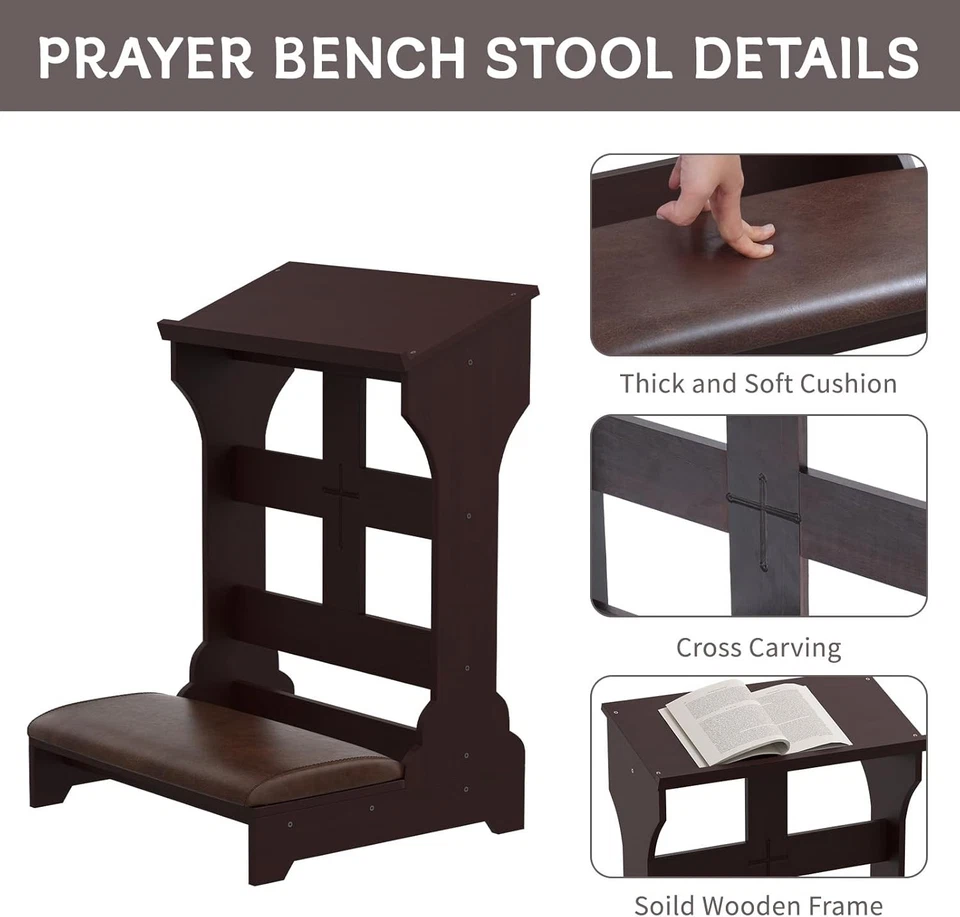 Gebetskniebank Gebetsbank Kniebank Holz Gebetstisch Für Religiöse Geschenke DHL - Bild 4 von 4