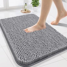 Arotive Bathroom Rugs 24x16, Extra Soft Absorbent Shaggy 24" X 16", Grey