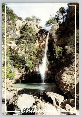 San Borja Falls Rocky Cliff Pool San Borja Chihuahua Postcard