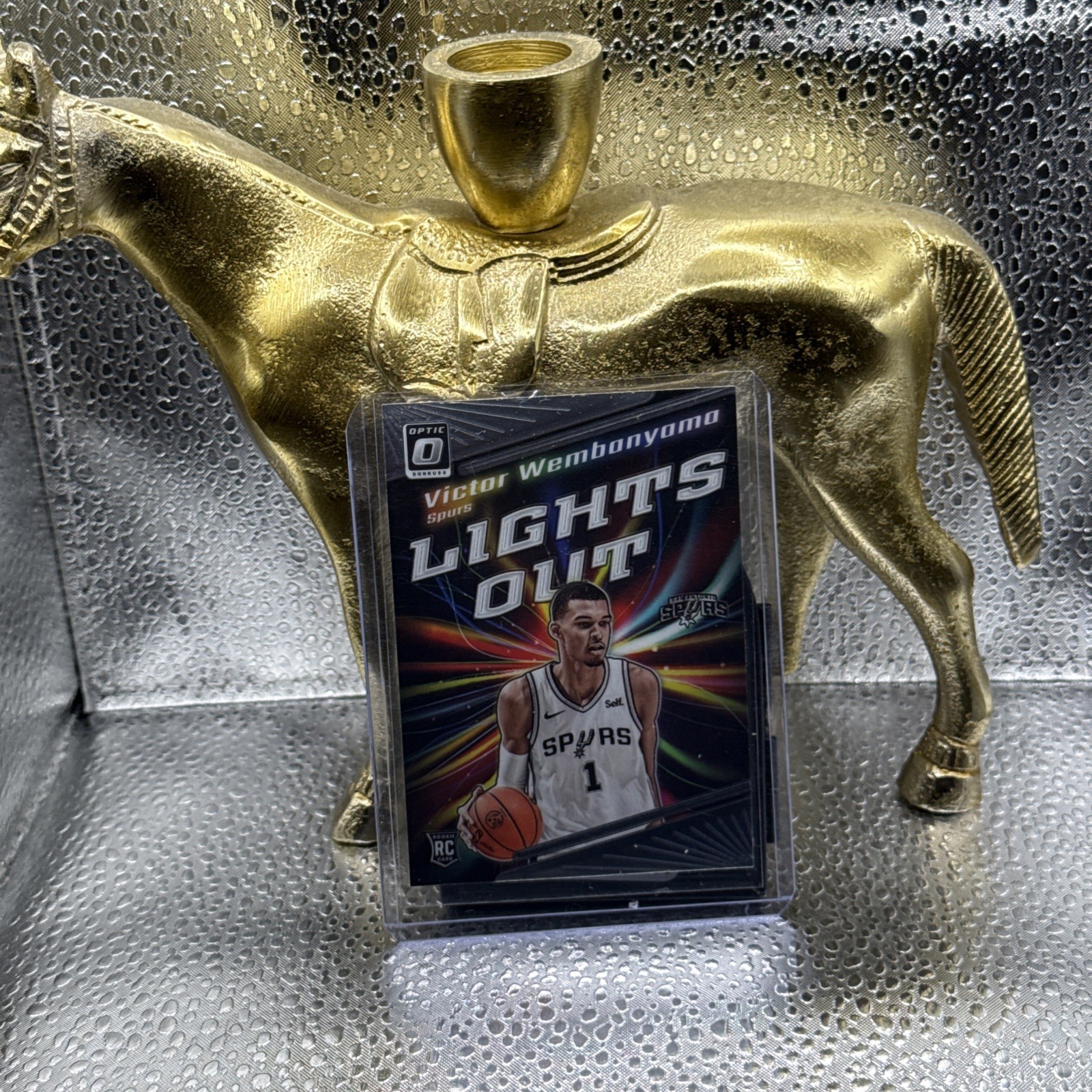 VICTOR WEMBANYAMA 2023-24 DONRUSS OPTIC LIGHTS OUT ROOKIE SPURS RC